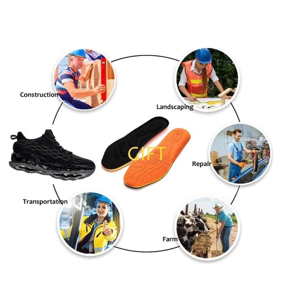 SUADEX Steel Toe Shoes Unisex Indestructible Work Shoes Size 39 Model #677 New - Picture 5 of 5